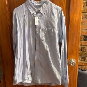 GAP Blue Striped Button-Down Shirt